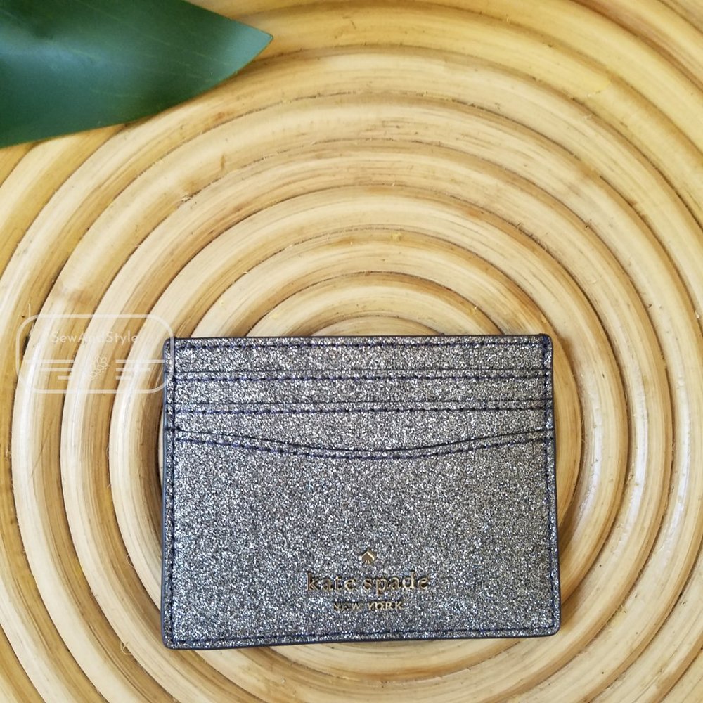 Kate Spade Boxed Small Slim Card Holder Dusk Navy - Picture 14 of 15